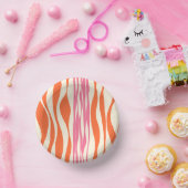 Ebb und Flow - Rosa, Orange und Creme Pappteller (Party)
