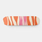 Ebb und Flow - Rosa, Orange und Creme Skateboard (Horizontal)