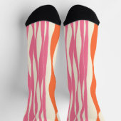 Ebb und Flow - Rosa, Orange und Creme Socken (Oben)