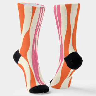 Ebb und Flow - Rosa, Orange und Creme Socken