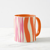 Ebb und Flow - Rosa, Orange und Creme Tasse (VorderseiteRechts)