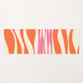 Ebb und Flow - Rosa, Orange und Creme Yogamatte (Vorderseite (Horizontal))