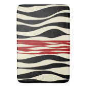 Ebb und Flow - Rot und Creme Badematte (Vorderseite Vertikal)