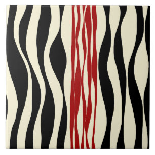 Ebb und Flow - Rot und Creme Fliese