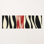 Ebb und Flow - Rot und Creme Yogamatte (Rückseite (Horizontal))