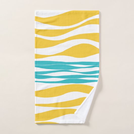 Ebb und Flow - Türkis & Gelb Badhandtuch Set (Handtuch)