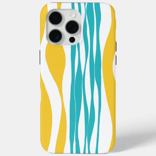 Ebb und Flow - Türkis & Gelb Case-Mate iPhone Hülle (Rückseite)