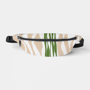 EBB und Flow - Weiß, Sand und Palm grün Bauchtasche