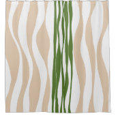 EBB und Flow - Weiß, Sand und Palm grün Duschvorhang (Vorderseite)