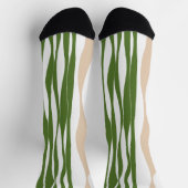 EBB und Flow - Weiß, Sand und Palm grün Socken (Oben)