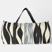 Ebb und Fluss in Schwarz, Grau und Creme Duffle Bag (Vorderseite)