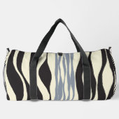 Ebb und Fluss in Schwarz, Grau und Creme Duffle Bag (Rückseite)