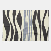 Ebb und Fluss in Schwarz, Grau und Creme Geschirrtuch (Horizontal)