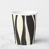 Ebb und Fluss in Schwarz, Grau und Creme Pappbecher (Rechts)
