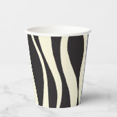 Ebb und Fluss in Schwarz, Grau und Creme Pappbecher (Vorderseite)