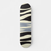 Ebb und Fluss in Schwarz, Grau und Creme Skateboard (Vorne)