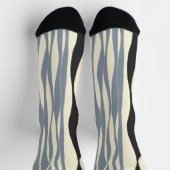 Ebb und Fluss in Schwarz, Grau und Creme Socken (Oben)