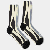 Ebb und Fluss in Schwarz, Grau und Creme Socken (Rechts)