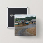 Ebbe in der Bay of Fundy in St. Martins, Neu Button (Vorne & Hinten)