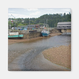 Ebbe in der Bay of Fundy in St. Martins, Neu Magnet