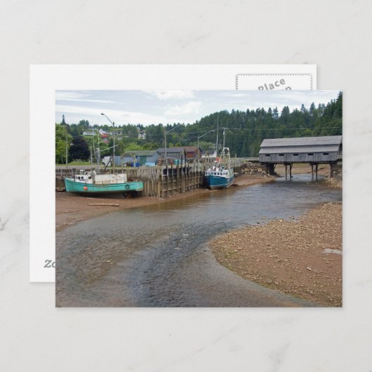 Ebbe in der Bay of Fundy in St. Martins, Neu Postkarte (Vorne/Hinten)
