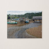 Ebbe in der Bay of Fundy in St. Martins, Neu Puzzle (Horizontal)