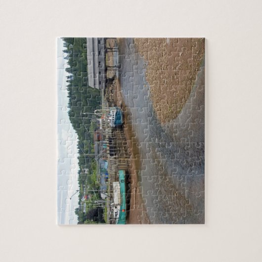 Ebbe in der Bay of Fundy in St. Martins, Neu Puzzle (Vertikal)
