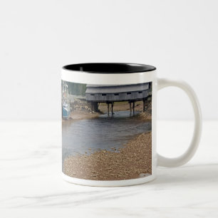 Ebbe in der Bay of Fundy in St. Martins, Neu Zweifarbige Tasse