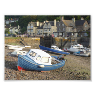 Ebbe in Porlock Weir Fotodruck