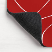 Ebbe und Flut 2 in Rot und Weiß Mousepad (Ecke)