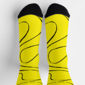 Ebbe und Flut 2 in Schwarz und Gelb Socken (Oben)