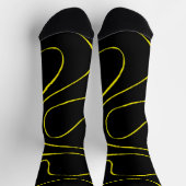 Ebbe und Flut 2 in Schwarz und Gelb Socken (Oben)