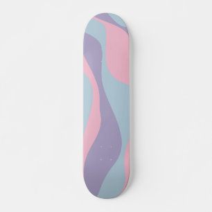 Ebbe und Flut 4 in Blau, Pink und Lila Skateboard