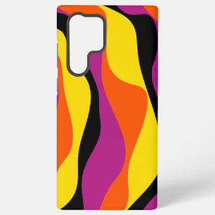 Ebbe und Flut 4 - Schwarz, Pink, Orange und Gelb Samsung Galaxy Hülle