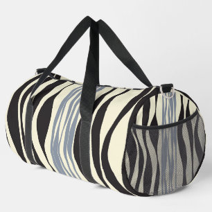Ebbe und Flut in Schwarz, Grau und Creme  Duffle Bag