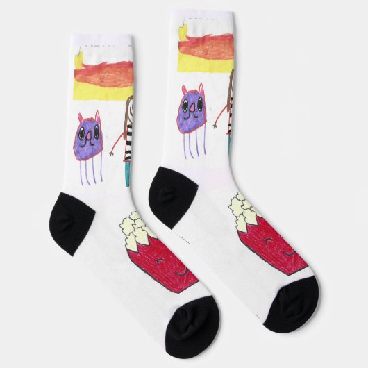 Ebby mit ihrem Haustier Socken (Rechts)