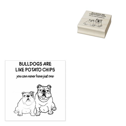 EBD Bullies Bully English Bulldog Liebhaber! Gummistempel (Stempel)