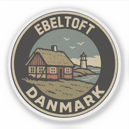 Ebeltoft, Dänemark Aufkleber (Vorderseite)