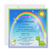 Eben ausgebrütete Dinosaurier-Regenbogen-Babyparty