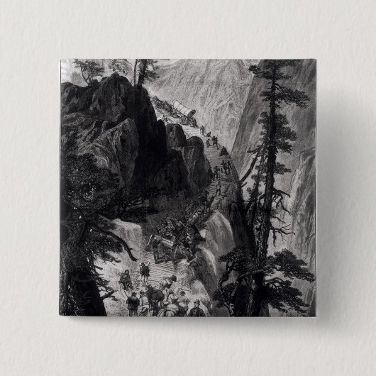 Eben entdeckte Bergwerke in Rocky Mountains Button (Vorderseite)