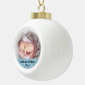 Eben geborenes Baby-erstes Keramik Kugel-Ornament (Rechts)