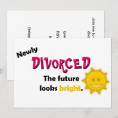 Eben geschiedene Party Einladung (Vorne/Hinten)