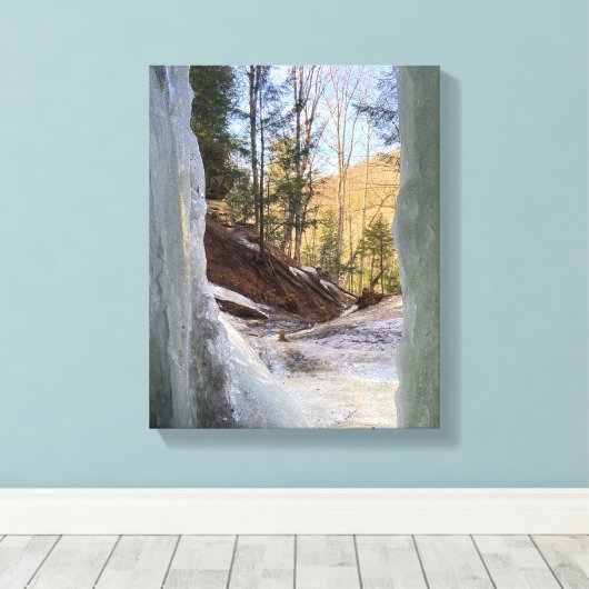 EBEN ICE CAVES MICHIGAN U.S.A. CANVAS PRINT LEINWANDDRUCK (Insitu (Holzboden))