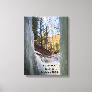 EBEN ICE CAVES MICHIGAN U.S.A. CANVAS PRINT LEINWANDDRUCK