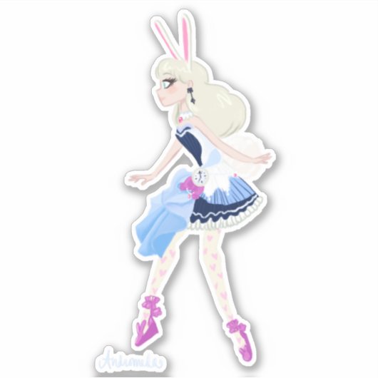 Eben nach dem Hochgeblasenen Blanc Alice Osteraufk Aufkleber (Vorderseite)