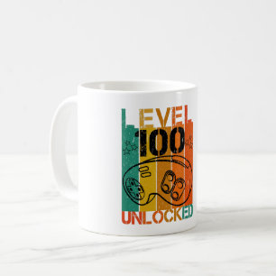 EBENE 100 LOCKED FUNNY GAMER 100. GEBURTSTAG KAFFEETASSE