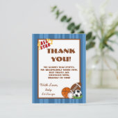 EBENE 4x5 danken Ihnen, All-Star- Blau zu Dankeskarte (Stehend Vorderseite)
