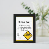 EBENE 4x5 danken Ihnen, Bau zu kardieren Dankeskarte (Stehend Vorderseite)