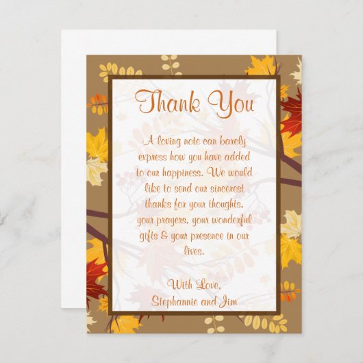 EBENE 4x5 danken Ihnen, Dankeskarte (Vorne/Hinten)