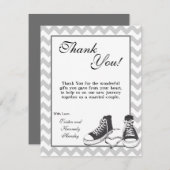 EBENE 4x5 danken Ihnen, die Jugendturnschuhe zu Dankeskarte (Vorne/Hinten)